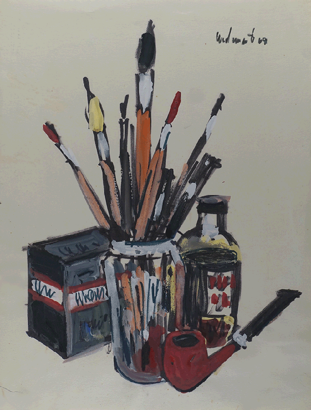 Still life with brushes